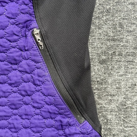 Pearl Izumi Cycling Jacket Women's Size Medium Quilted Purple & Black Full Zip - Picture 11 of 16